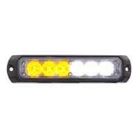 White/Amber Marker Lights - 4.9 Inch, 6 LED