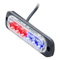 Bi-Color Blue/Red Marker Lights - 4.4 Inch, 6 LED