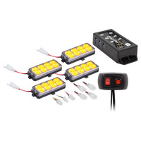 Amber Grille Strobe Kit - 8 LED, 4-Pack